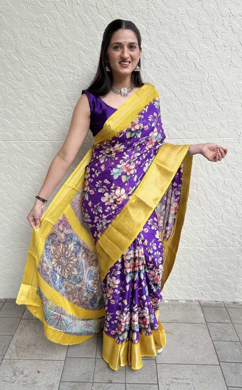 YNF DOLA SILK KESH117 RWC103 SILK SAREES WHOLESALE FESTIVAL SILK DOLA SILK ZARI BORDER SILK PRINTED SILK SAREES MANUFACTURER