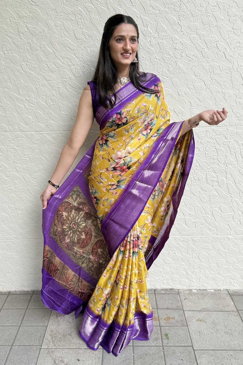 YNF DOLA SILK KESH117 RWC103 SILK SAREES WHOLESALE FESTIVAL SILK DOLA SILK ZARI BORDER SILK PRINTED SILK SAREES MANUFACTURER