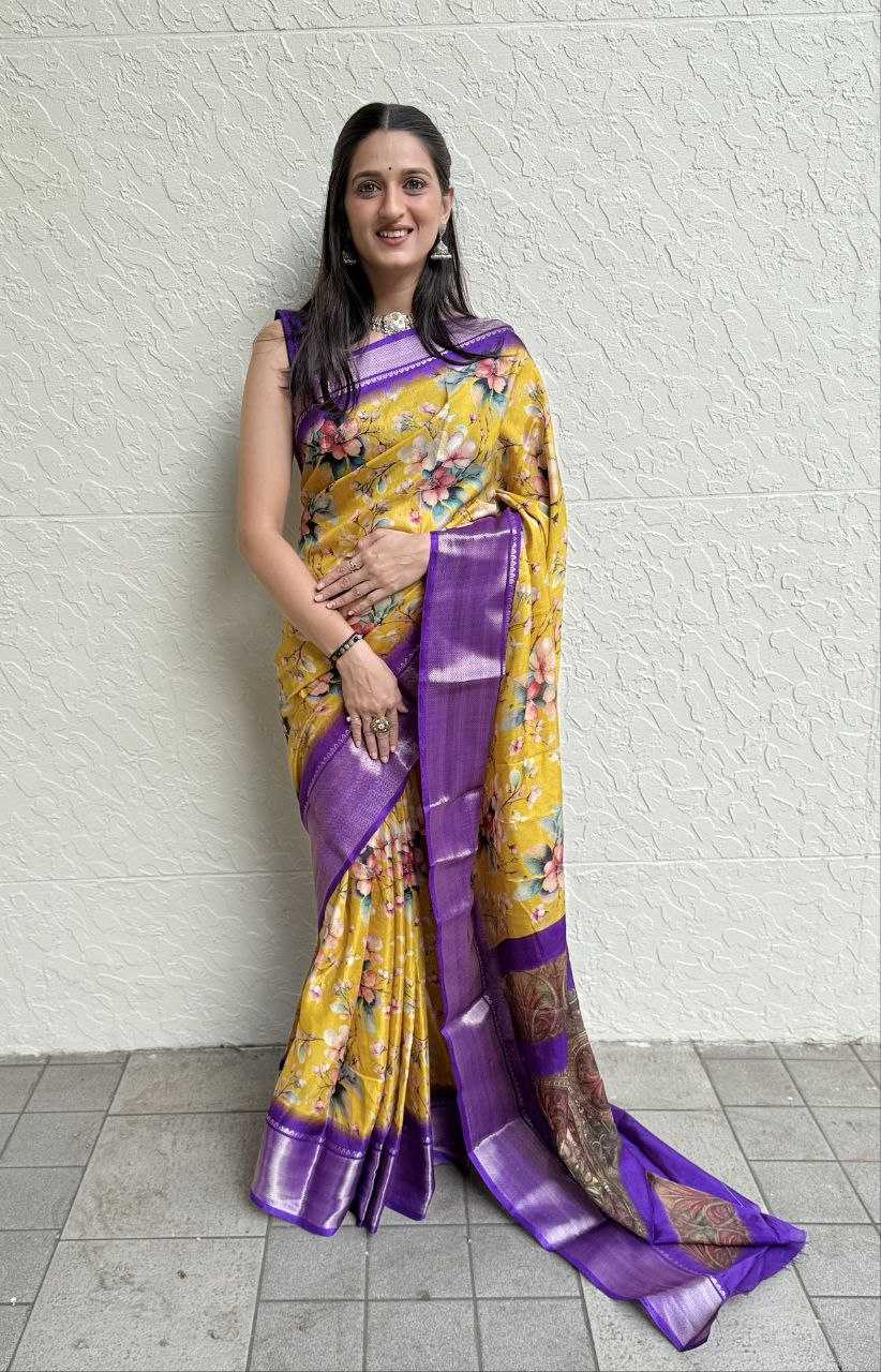 YNF DOLA SILK KESH117 RWC103 SILK SAREES WHOLESALE FESTIVAL SILK DOLA SILK ZARI BORDER SILK PRINTED SILK SAREES MANUFACTURER