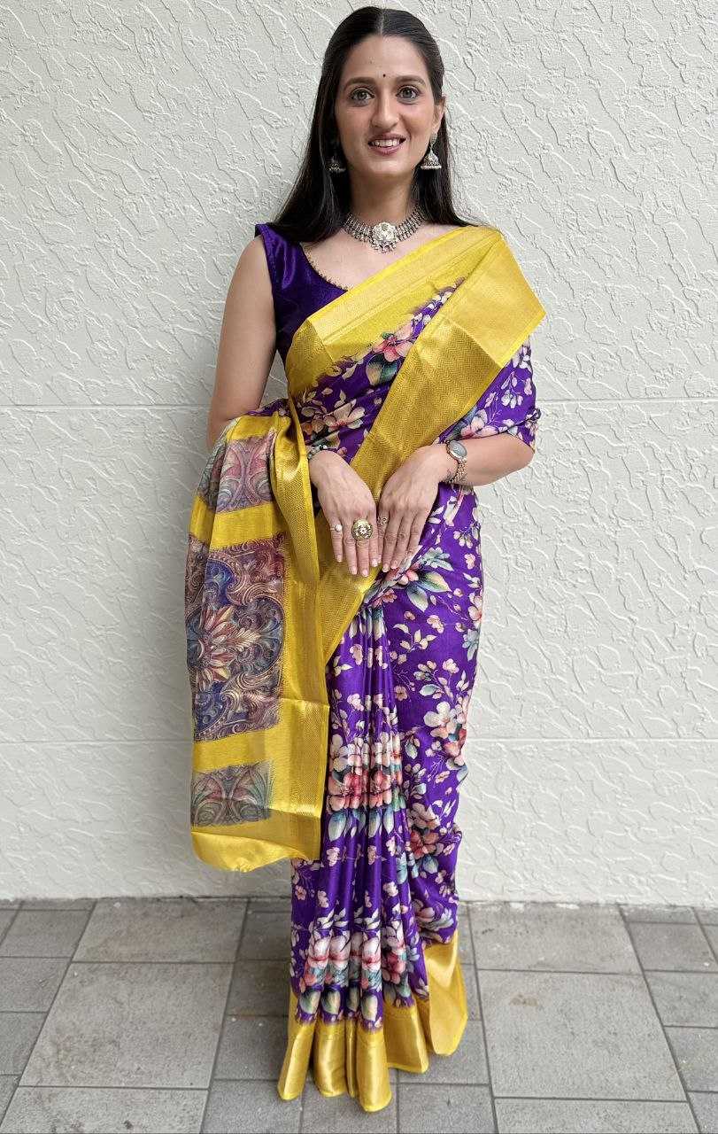 YNF DOLA SILK KESH117 RWC103 SILK SAREES WHOLESALE FESTIVAL SILK DOLA SILK ZARI BORDER SILK PRINTED SILK SAREES MANUFACTURER