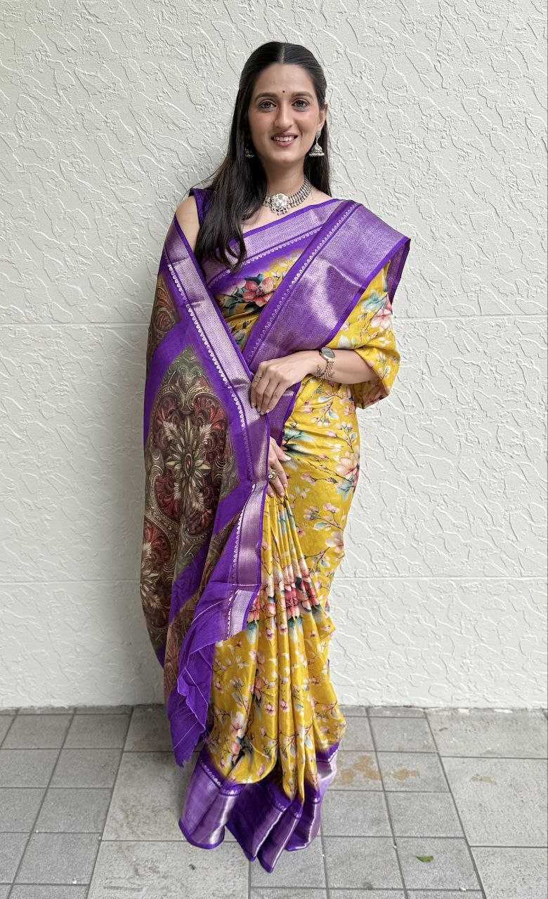 YNF DOLA SILK KESH117 RWC103 SILK SAREES WHOLESALE FESTIVAL SILK DOLA SILK ZARI BORDER SILK PRINTED SILK SAREES MANUFACTURER