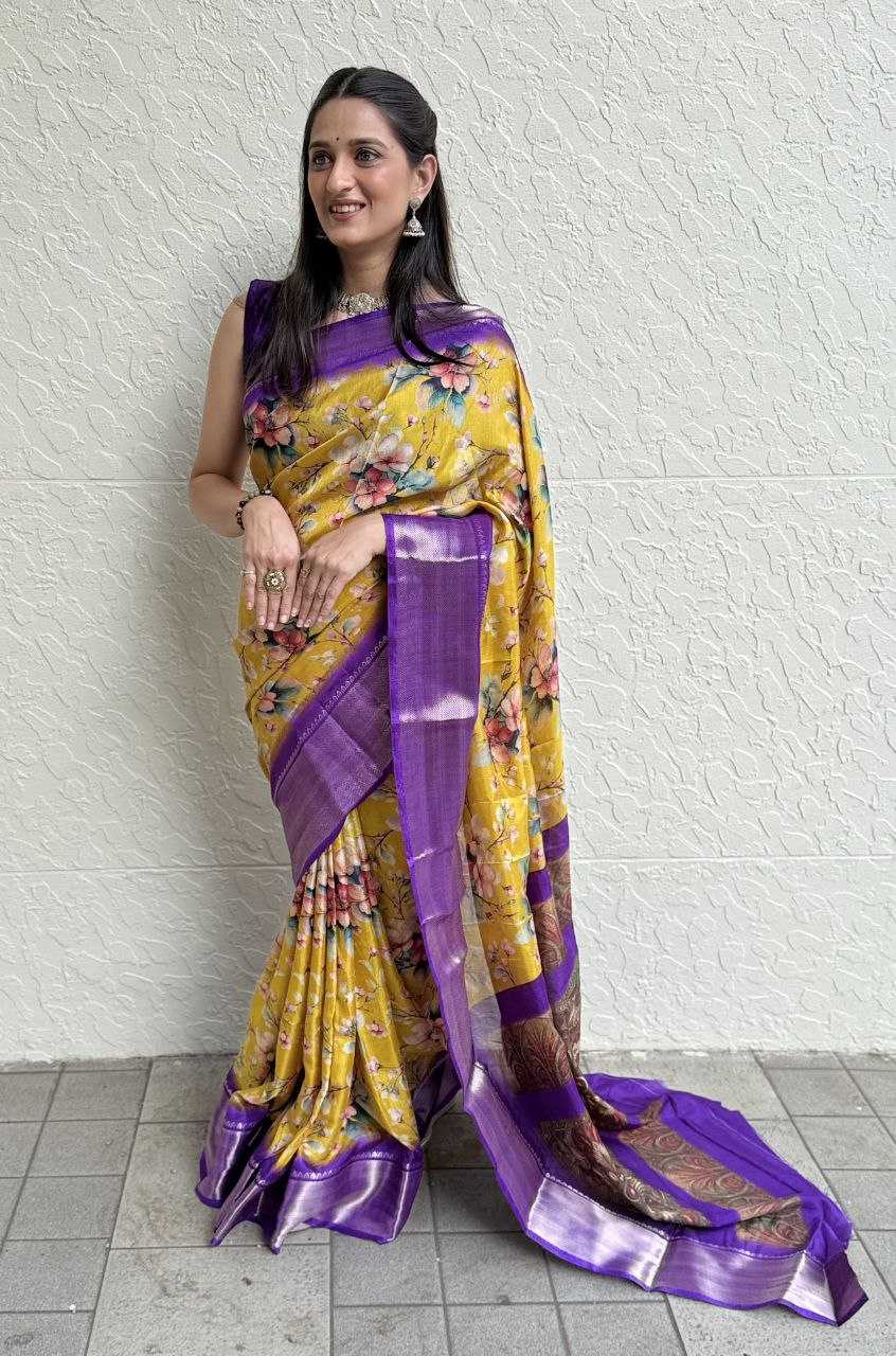 YNF DOLA SILK KESH117 RWC103 SILK SAREES WHOLESALE FESTIVAL SILK DOLA SILK ZARI BORDER SILK PRINTED SILK SAREES MANUFACTURER