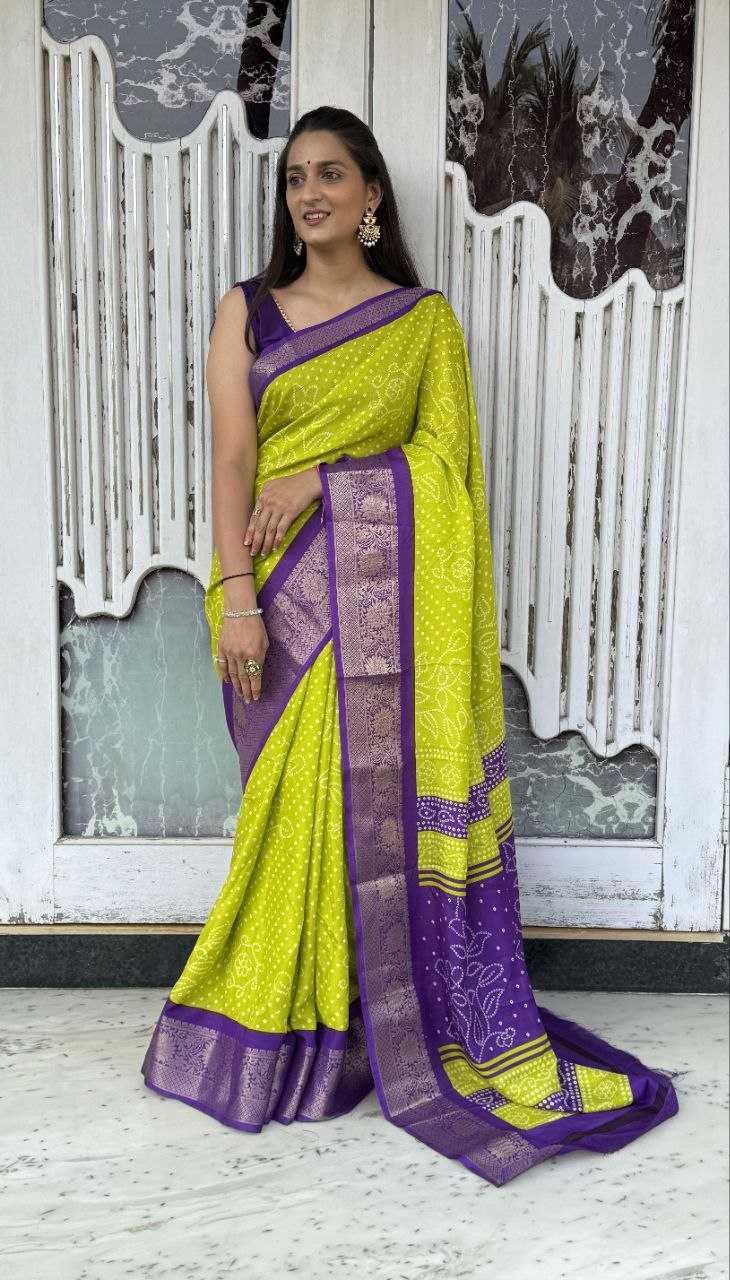 YNF DOLA SILK KESH117 RWC37 SILK SAREES WHOLESALE DOLA SILK ZARI BORDER SILK UNIFORM BANDHANI SAREES MANUFACTURER