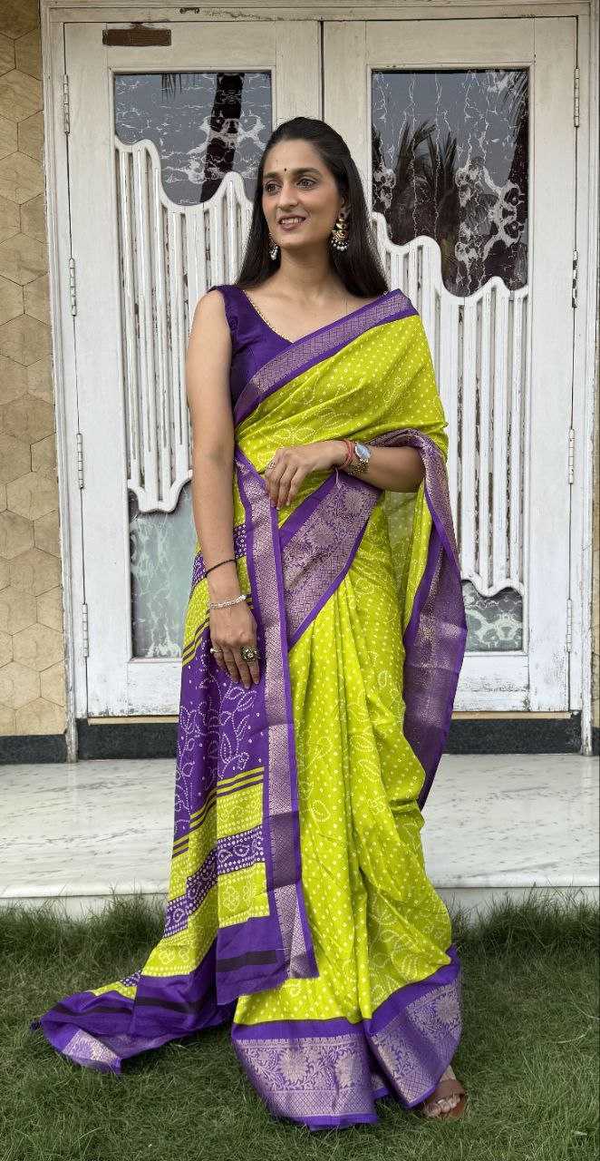 YNF DOLA SILK KESH117 RWC37 SILK SAREES WHOLESALE DOLA SILK ZARI BORDER SILK UNIFORM BANDHANI SAREES MANUFACTURER