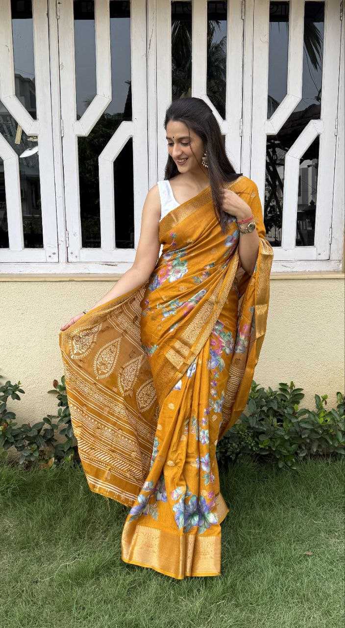 YNF DOLA SILK KESH117 RWC42 SILK SAREES WHOLESALE DOLA SILK ZARI BORDER SILK PRINTED HALDI OUTFITS SAREES MANUFACTURER