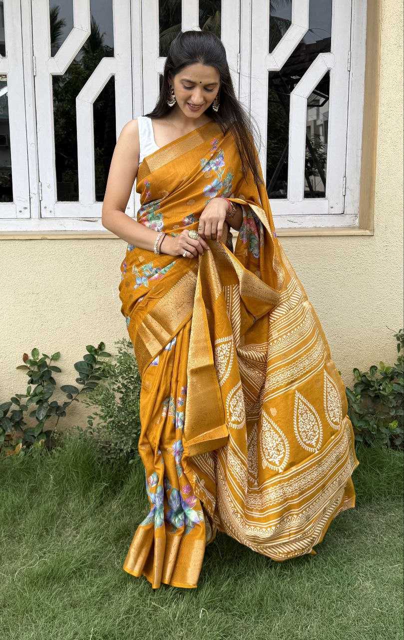 YNF DOLA SILK KESH117 RWC42 SILK SAREES WHOLESALE DOLA SILK ZARI BORDER SILK PRINTED HALDI OUTFITS SAREES MANUFACTURER