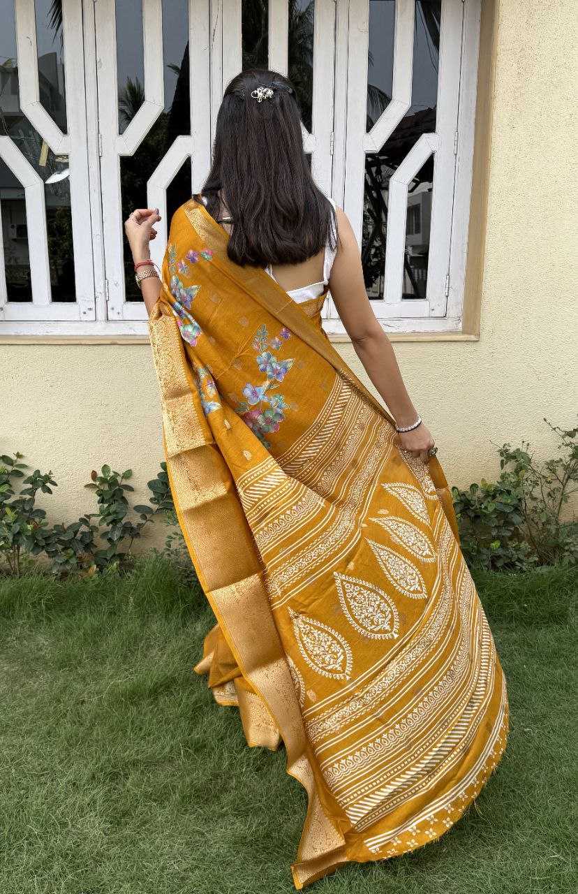 YNF DOLA SILK KESH117 RWC42 SILK SAREES WHOLESALE DOLA SILK ZARI BORDER SILK PRINTED HALDI OUTFITS SAREES MANUFACTURER