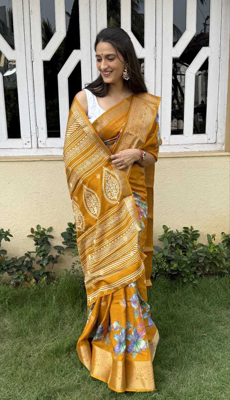 YNF DOLA SILK KESH117 RWC42 SILK SAREES WHOLESALE DOLA SILK ZARI BORDER SILK PRINTED HALDI OUTFITS SAREES MANUFACTURER