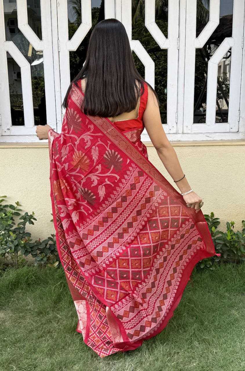 YNF DOLA SILK KESH117 RWC56 SILK SAREES WHOLESALE DOLA SILK ZARI BORDER SILK RED SAREES MANUFACTURER