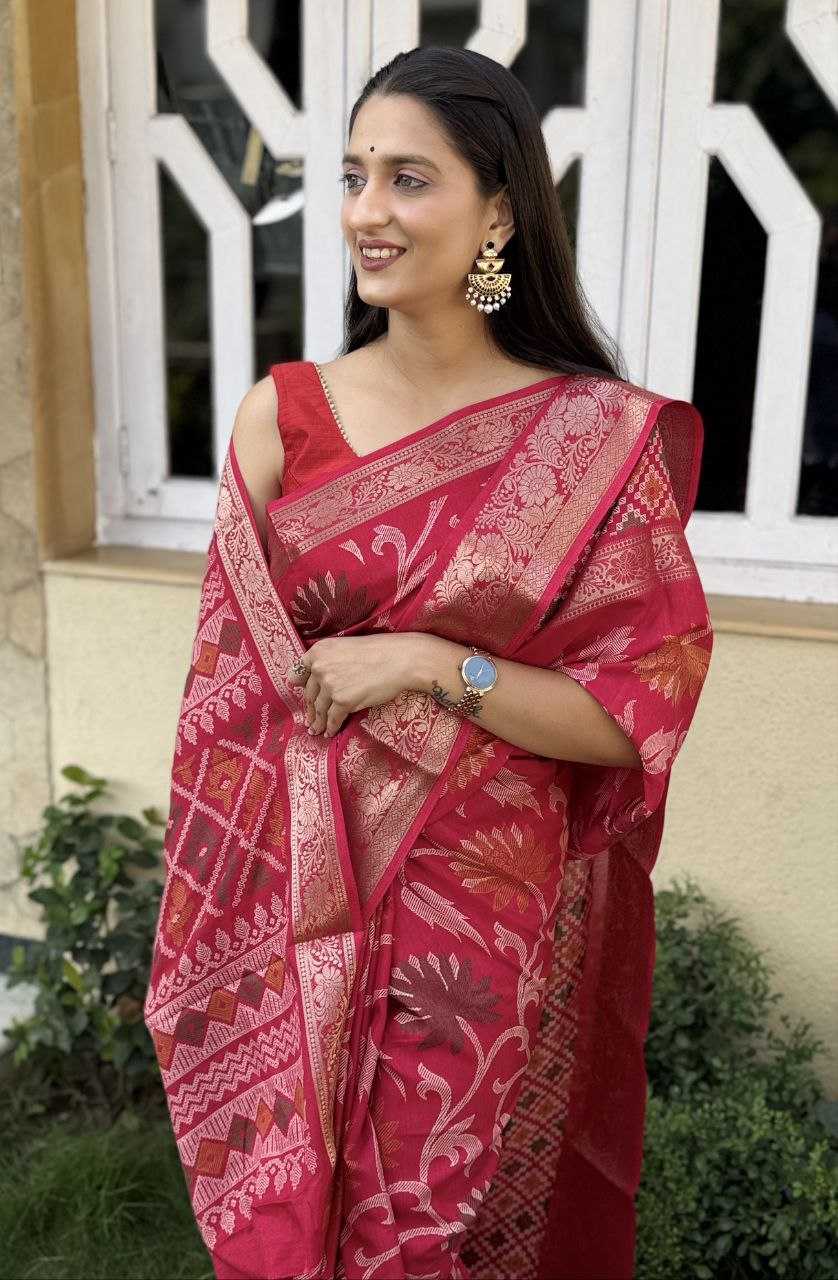 YNF DOLA SILK KESH117 RWC56 SILK SAREES WHOLESALE DOLA SILK ZARI BORDER SILK RED SAREES MANUFACTURER