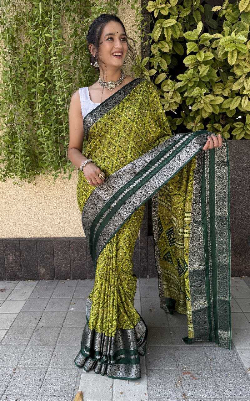 YNF DOLA SILK KESH117 RWC71 SILK SAREES WHOLESALE DOLA SILK ZARI BORDER SILK MEHENDI OUTFITS SAREES MANUFACTURER