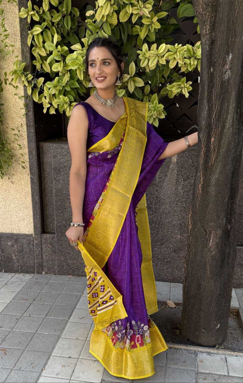 YNF DOLA SILK KESH117 RWC74 SILK SAREES WHOLESALE DOLA SILK PURE ZARI SILK PURPLE SILK SAREES MANUFACTURER