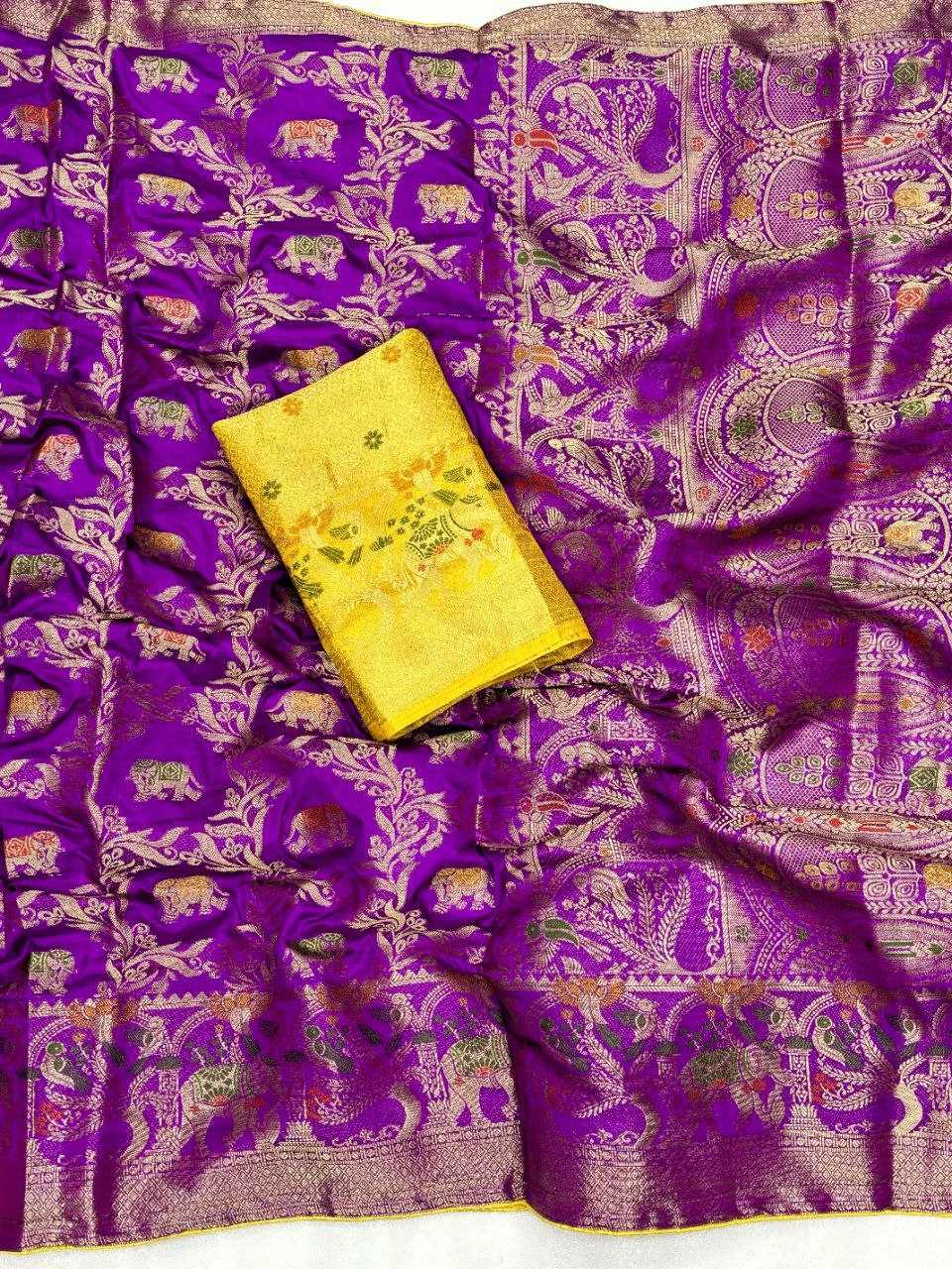 YNF DOLA SILK KESH213 RIN08 SILK SAREES WHOLESALE DOLA SILK ZARI BORDER SILK PURPLE WEDDING OUTFITS SAREES MANUFACTURER