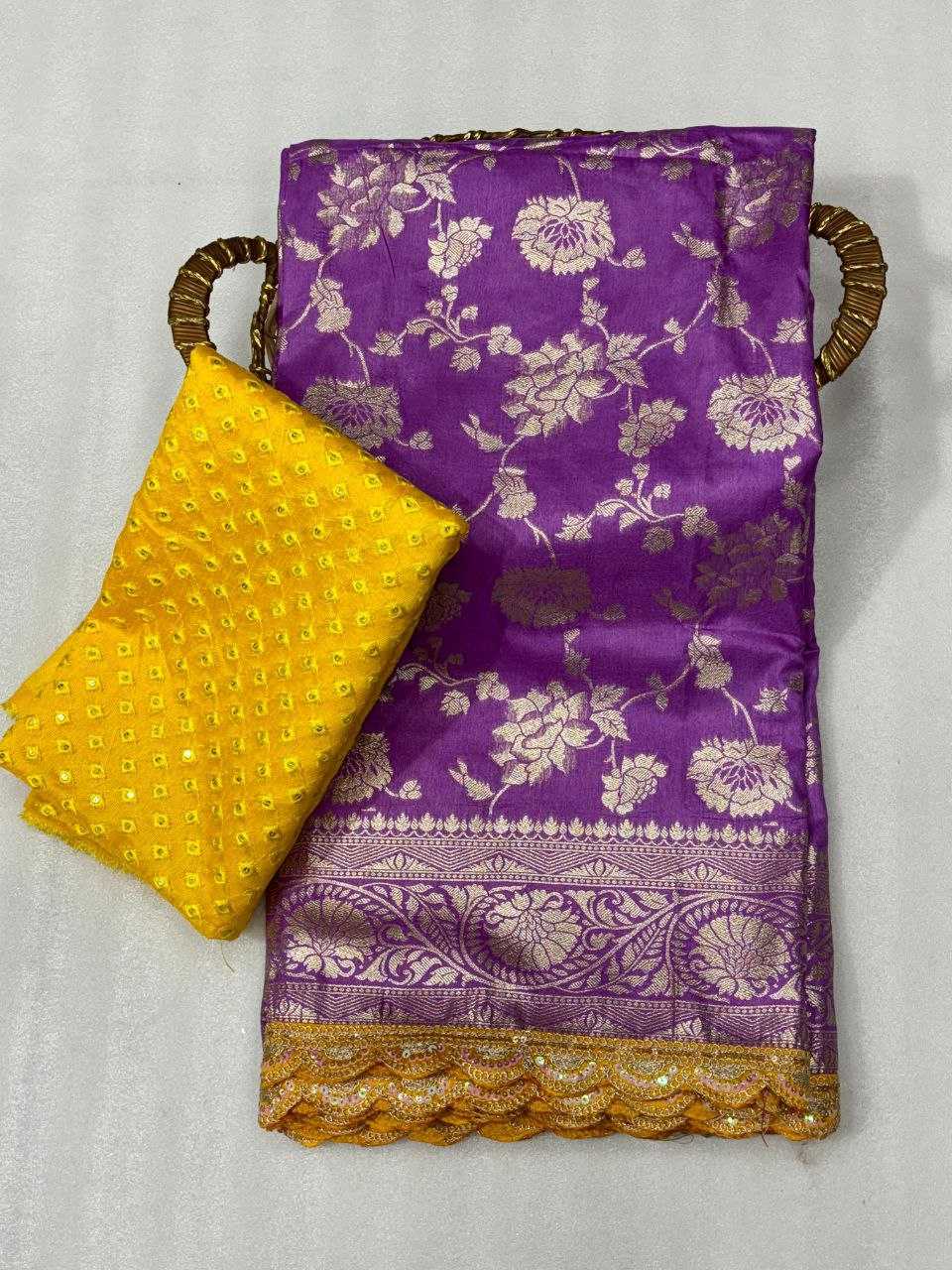 YNF DOLA SILK KESH213 RIN14 SAREES WHOLESALE DOLA SILK PURE ZARI SILK PURPLE SAREES MANUFACTURER