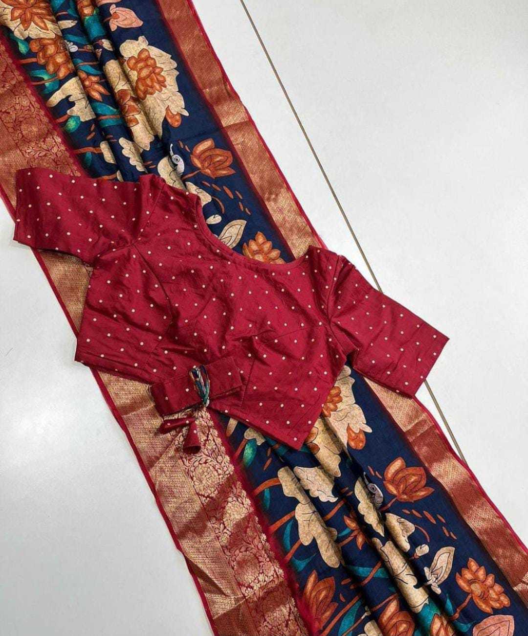 YNF DOLA SILK RIN149 MKD156 SILK SAREES WHOLESALE DOLA SILK ZARI BORDER SILK PRINTED SILK KALAMKARI SILK SAREES MANUFACTURER