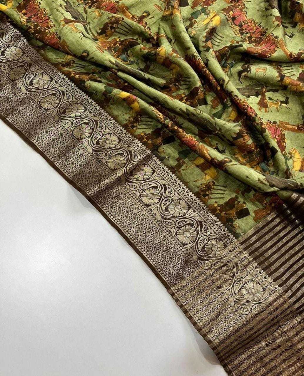 YNF DOLA SILK RIN149 MKD162 SILK SAREES WHOLESALE DOLA SILK ZARI BORDER SILK KALAMKARI SILK SAREES MANUFACTURER