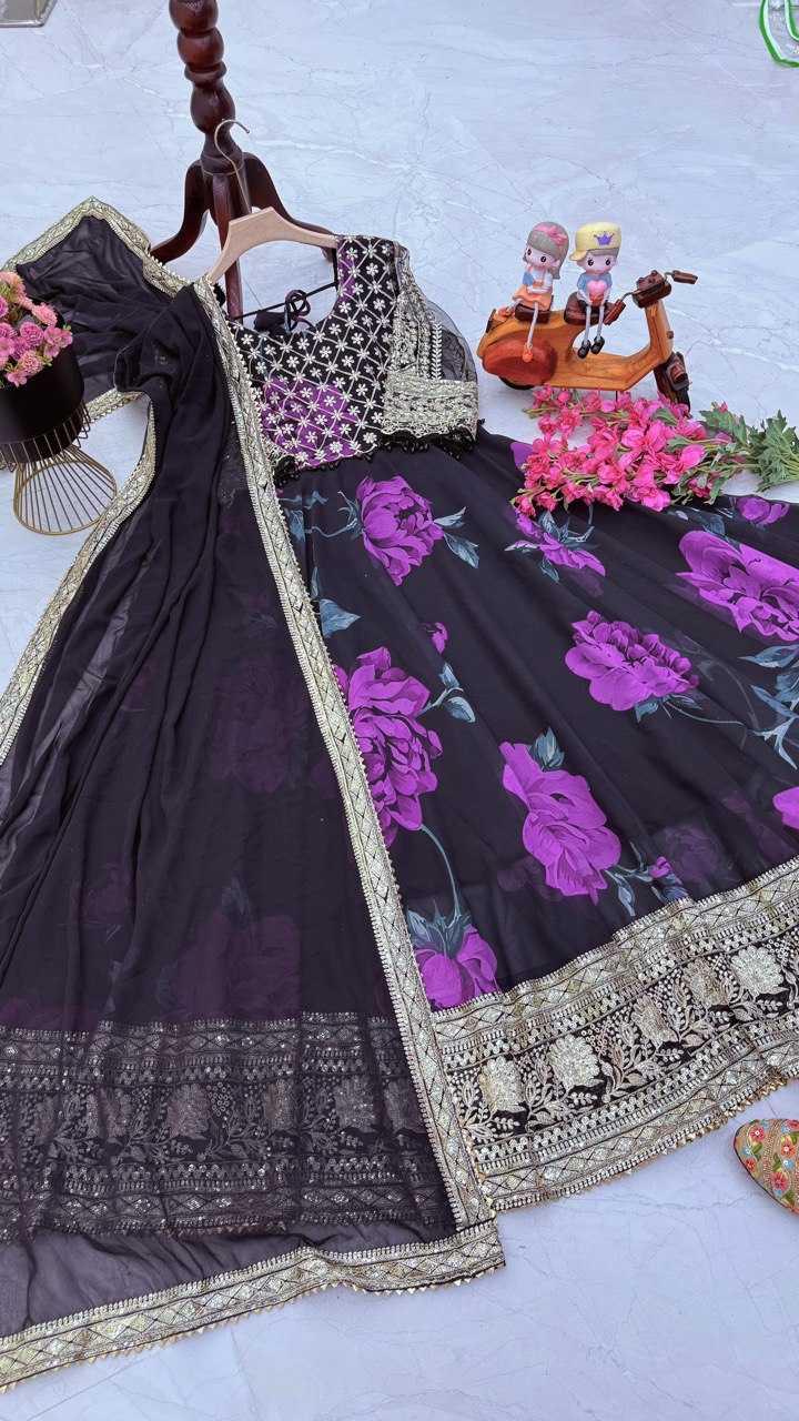 YNF FAUX GEORGETTE KESH158 10106 GOWNS WHOLESALE PURPLE GEORGETTE ANARKALI PRINTED GOWNS MANUFACTURER