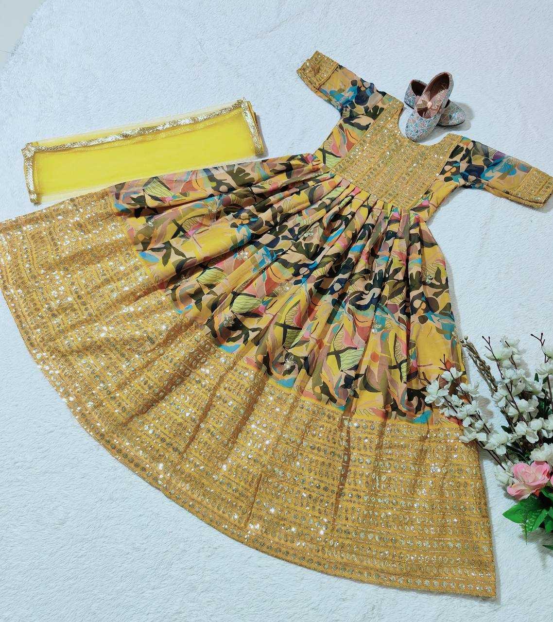 YNF FAUX GEORGETTE KESH168 MNT48 KIDS WEAR WHOLESALE KIDS GOWNS KIDS TRADITIONAL OUTFITS KIDS ETHNIC GOWNS KIDS FESTIVE WEAR  MANUFACTURER