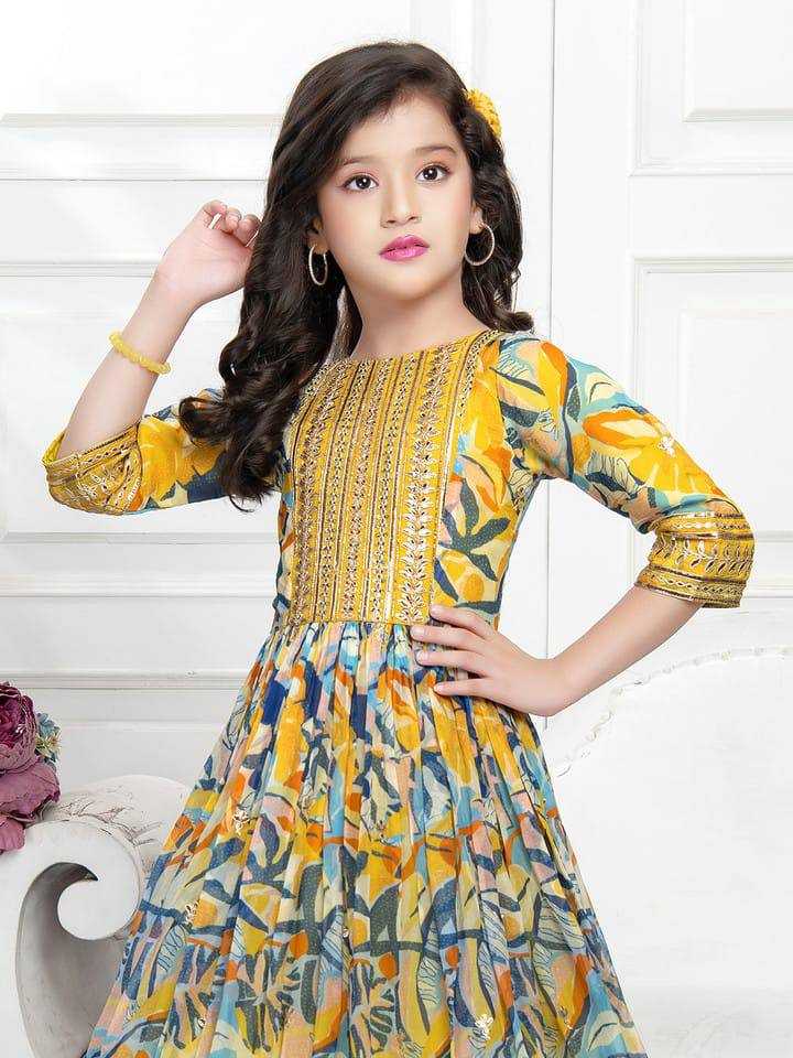 YNF FAUX GEORGETTE KESH168 MNT48 KIDS WEAR WHOLESALE KIDS GOWNS KIDS TRADITIONAL OUTFITS KIDS ETHNIC GOWNS KIDS FESTIVE WEAR  MANUFACTURER