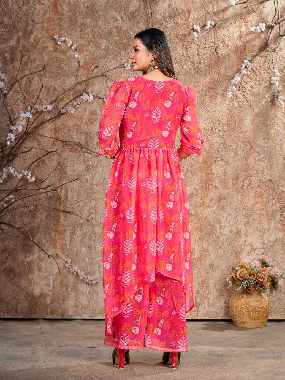 YNF FAUX GEORGETTE KESH243 1024 KURTIS WHOLESALE KURTIS WITH BOTTOM PRINTED FANCY GEORGETTE KURTIS MANUFACTURER