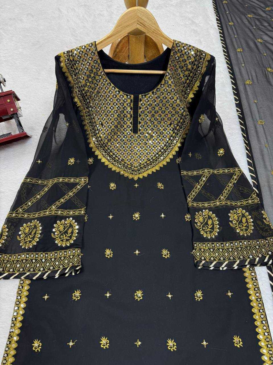 YNF FAUX GEORGETTE RIN169 5786 SUITS & DRESSES WHOLESALE PAKISTANI BLACK SALWAR GEORGETTE EID COLLECTIONS SUITS MANUFACTURE