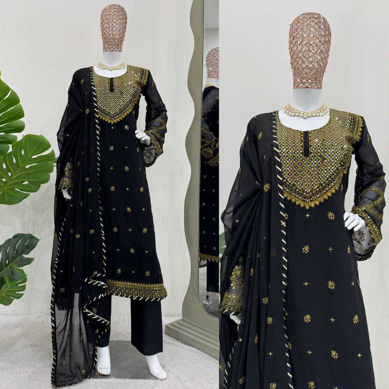 YNF FAUX GEORGETTE RIN169 5786 SUITS & DRESSES WHOLESALE PAKISTANI BLACK SALWAR GEORGETTE EID COLLECTIONS SUITS MANUFACTURE