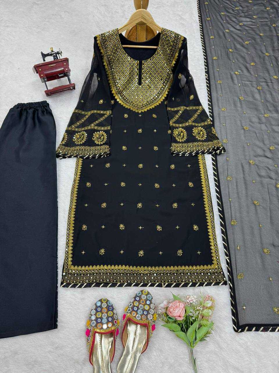 YNF FAUX GEORGETTE RIN169 5786 SUITS & DRESSES WHOLESALE PAKISTANI BLACK SALWAR GEORGETTE EID COLLECTIONS SUITS MANUFACTURE