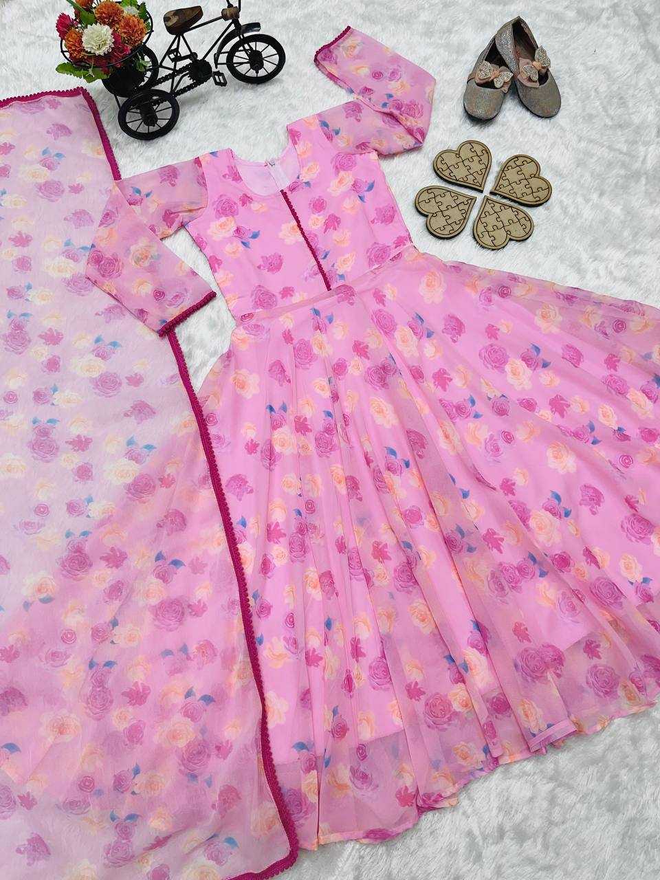 YNF FAUX GEORGETTERIN154 191 KIDS WEAR WHOLESALE KIDS GOWNS KIDS TRADITIONAL OUTFITS KIDS ETHNIC GOWNS KIDS FESTIVE WEAR MANUFACTURER