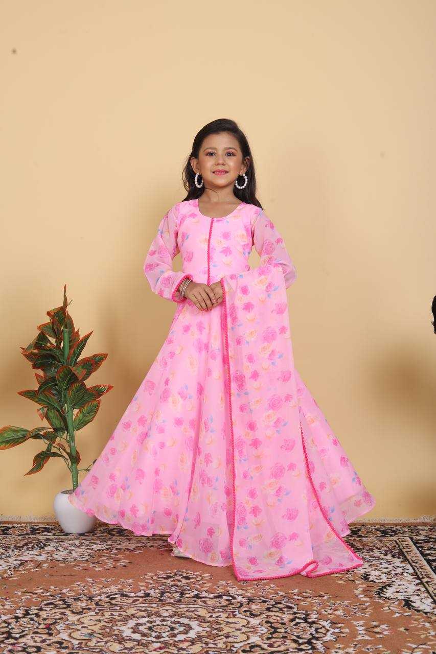 YNF FAUX GEORGETTERIN154 191 KIDS WEAR WHOLESALE KIDS GOWNS KIDS TRADITIONAL OUTFITS KIDS ETHNIC GOWNS KIDS FESTIVE WEAR MANUFACTURER