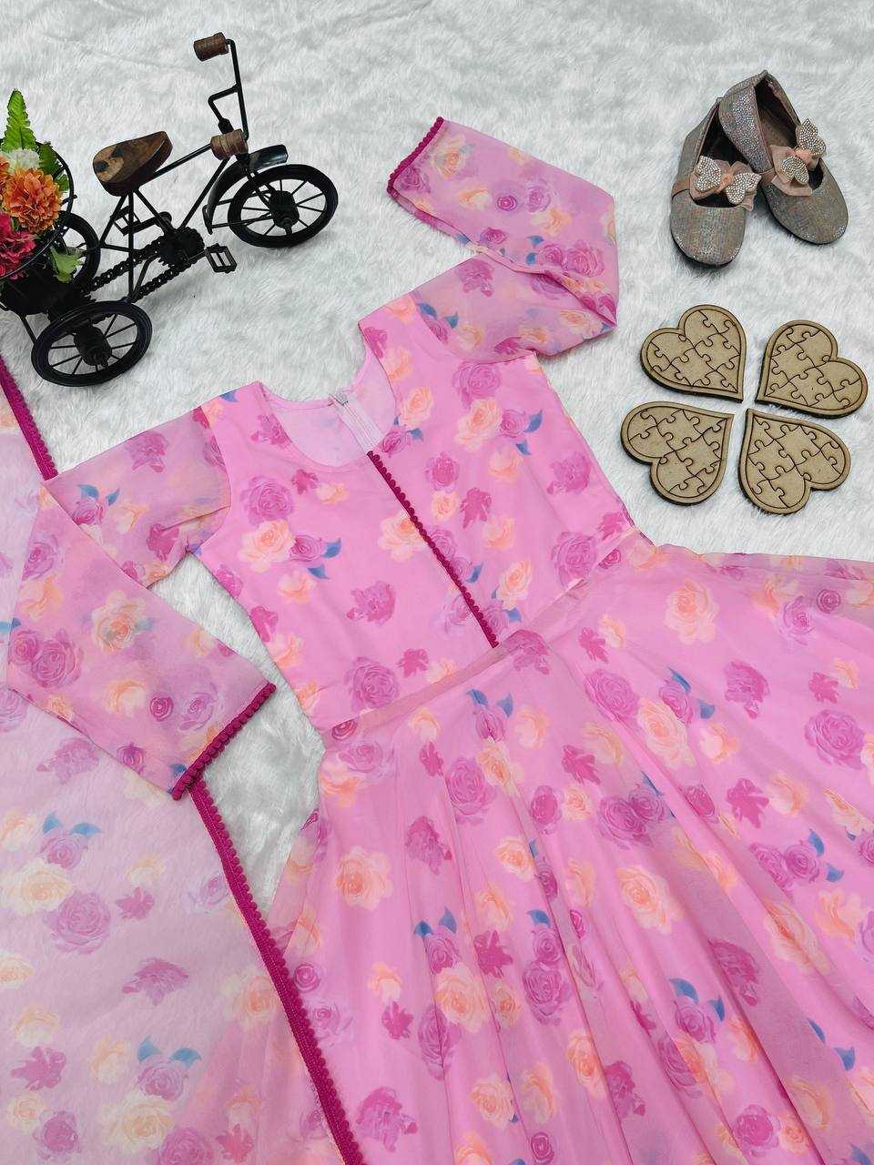 YNF FAUX GEORGETTERIN154 191 KIDS WEAR WHOLESALE KIDS GOWNS KIDS TRADITIONAL OUTFITS KIDS ETHNIC GOWNS KIDS FESTIVE WEAR MANUFACTURER