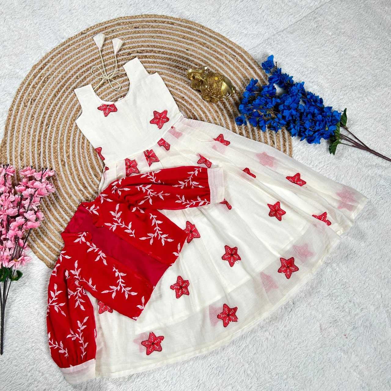 YNF GEORGETTE KESH109 159 KIDS WEAR WHOLESALE ETHNIC GOWNS KIDS TRADITIONAL WEAR KIDS FESTIVE EMBROIDERY MANUFACTURER