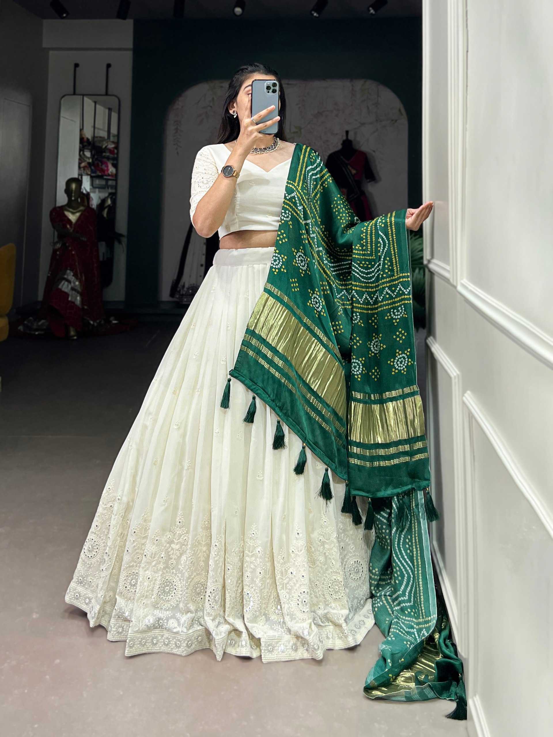 YNF GEORGETTE KESH134 1501 LEHENGAS WHOLESALE GEORGETTE WEDDING WHITE LEHENGA WITH DUPTTA WEDDING LEHENGAS MANUFACTURER