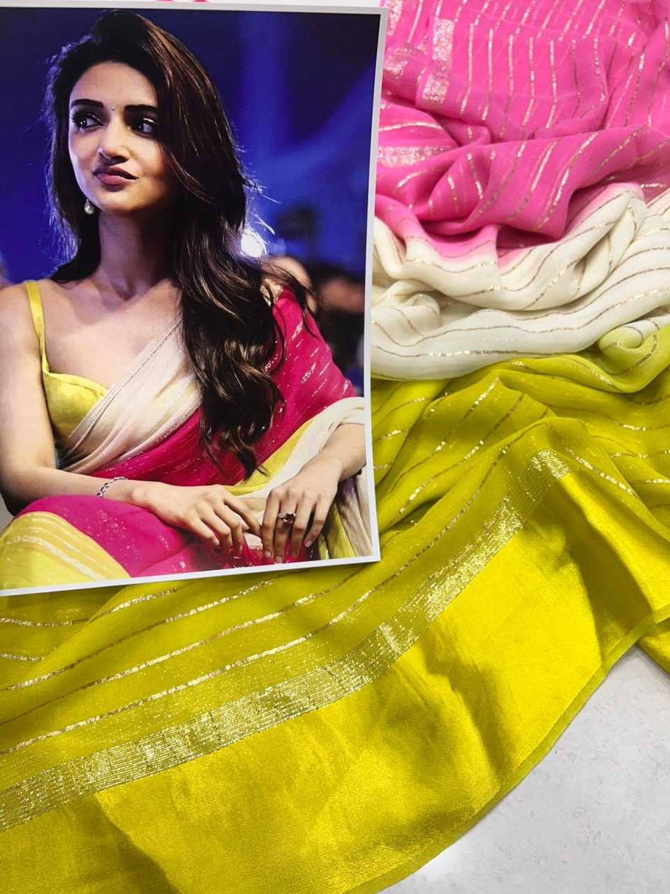 YNF GEORGETTE KESH195 KRF56 WHOLESALE GEORGETTED SREELEAELA FANCY PARTY WEAR SAREES MANUFACTURER