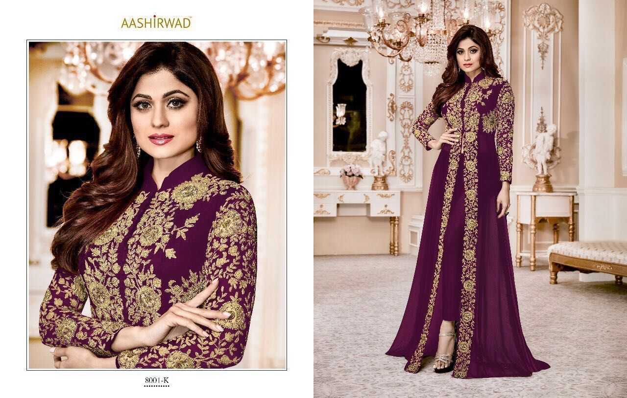 YNF GEORGETTE RIN131 8001 GOWNS WHOLESALE EMBROIDERY LONG GEORGETTE SHAMITA SHETTY GOWNS MANUFACTURER