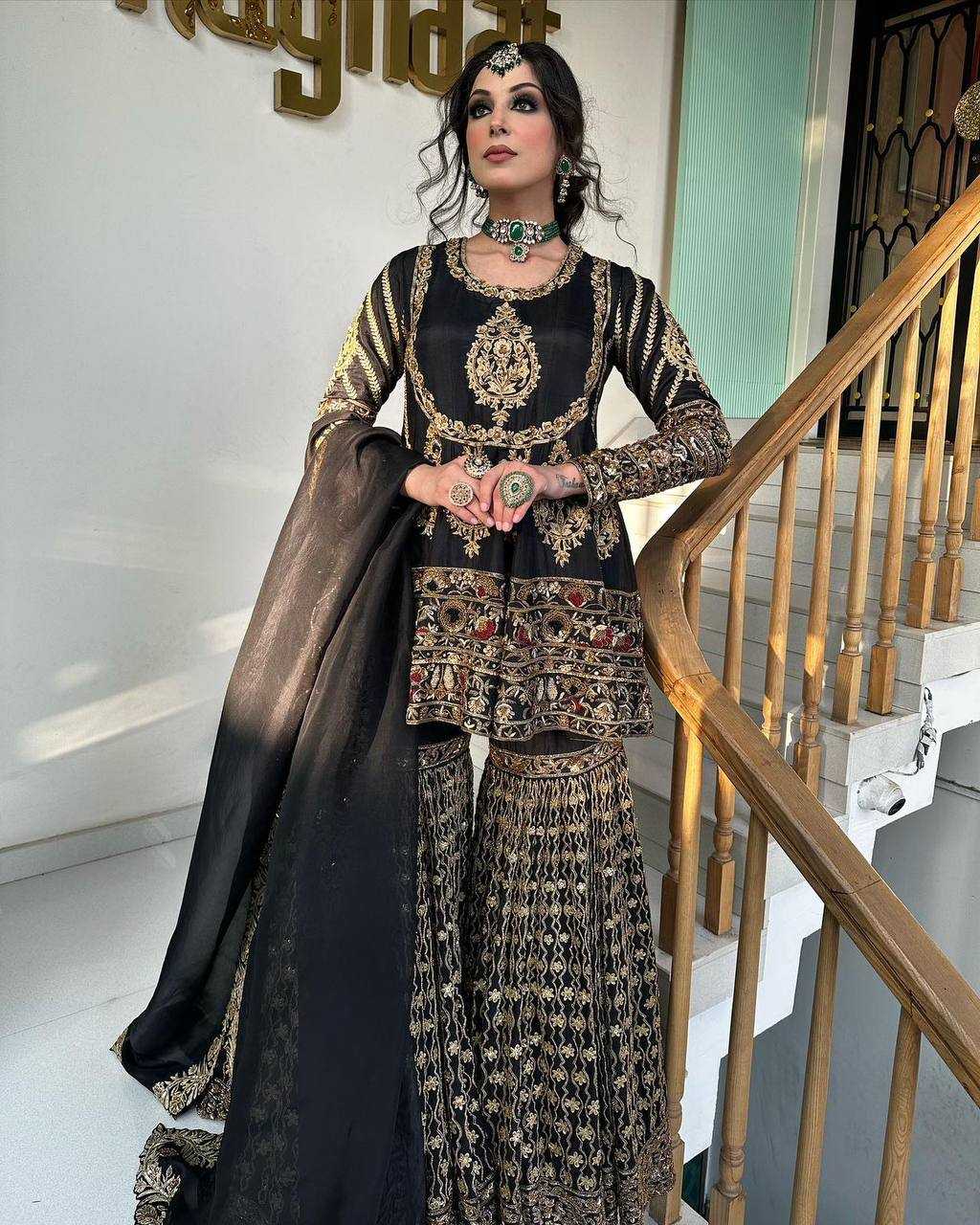 YNF GEORGETTE RIN169 5787 SUITS & DRESSES SHARARA SALWAR GEORGETTE PAKISTANI WEDDING LADIES SUITS MANUFACTUR