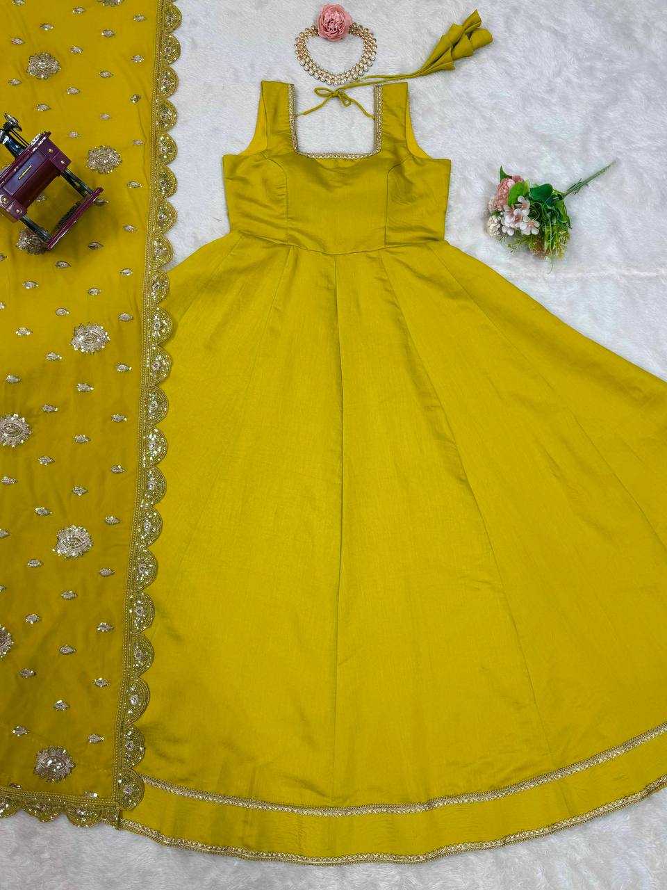 YNF HEAVY ROMAN SILK RIN133 1489 GOWNS WHOLESALE WEDDING ANARKALI SILK GOWNS MANUFACTURER