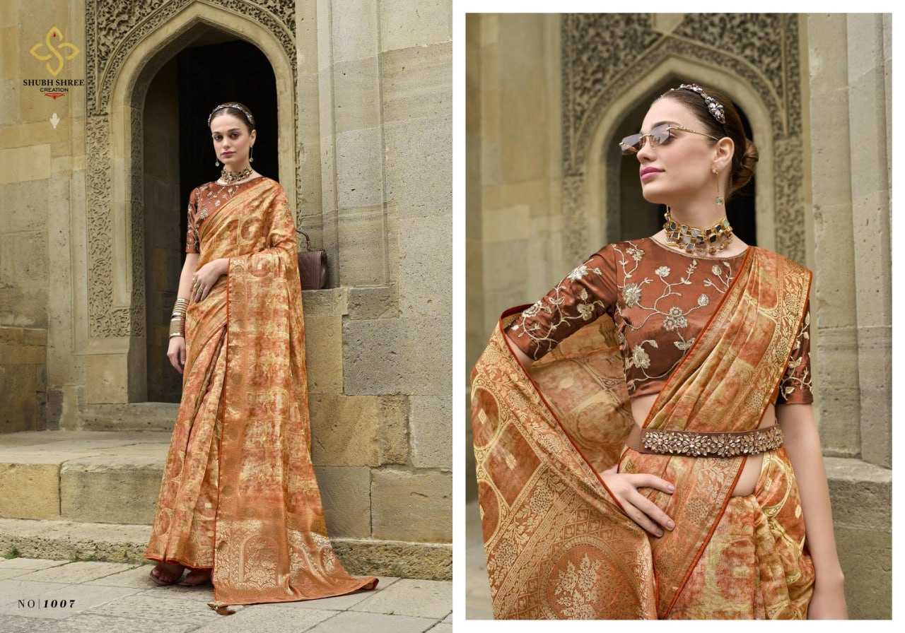 YNF JACQUARD SHUBH SHREE KESH113 Spot Light CLOTHING BRANDS WHOLESALE SAREES MANUFACTURER