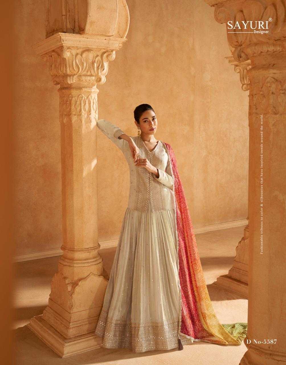 YNF JACQUARD SILK SAYURI KESH233 TORAN CLOTHING BRANDS WHOLESALE LEHENGAS MANUFACTURER