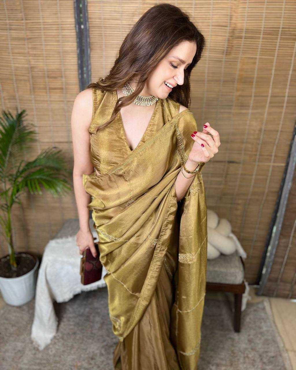 YNF JIMMY CHOO KESH250 RGF11 SAREES WHOLESALE JIMMY CHOO GOLDEN PARTY WEAR HAND WORK SAREES MANUFACTURER