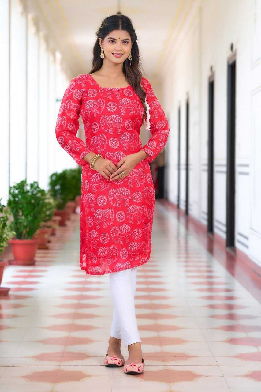 YNF KOTA CHEX KESH243 1033 KURTIS WHOLESALE CASUAL FULL SLEEVE PINK KURTIS MANUFACTURER