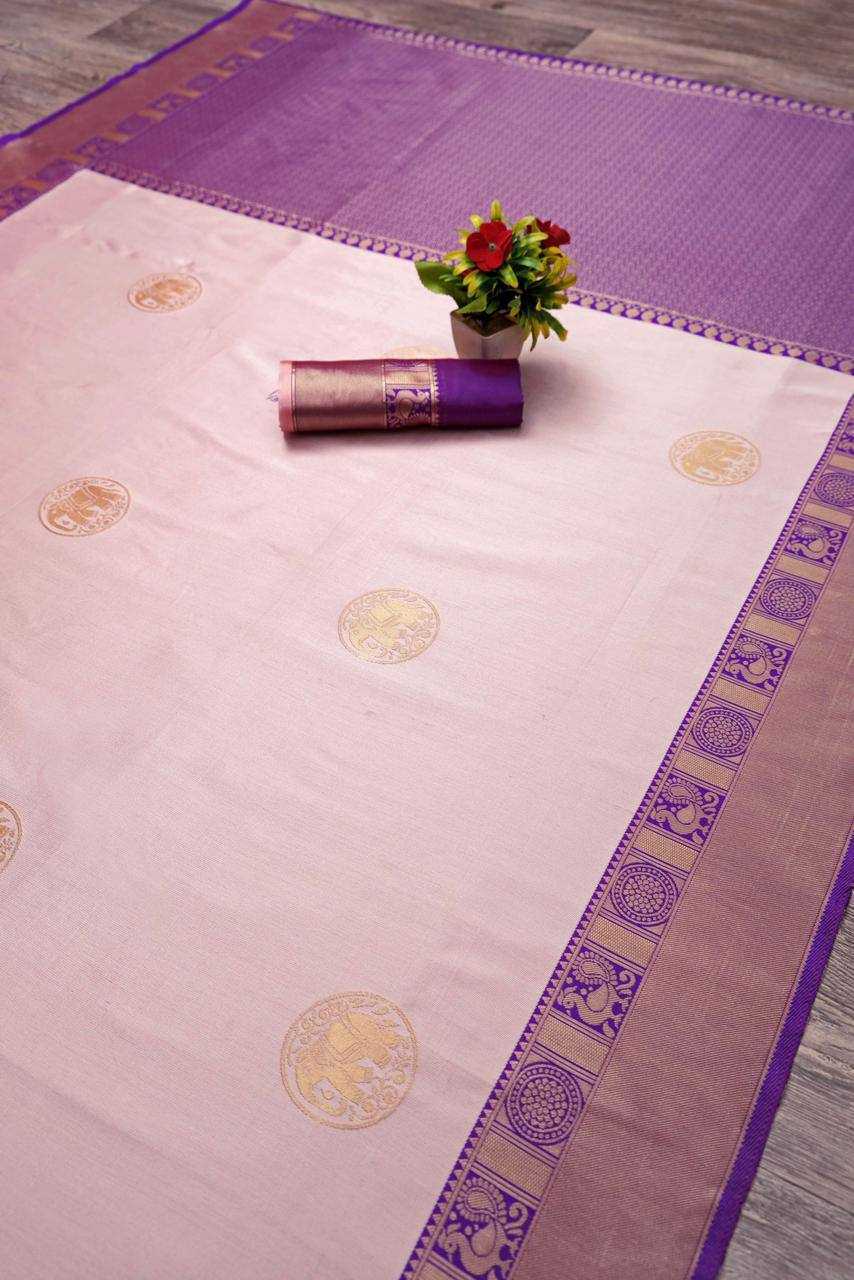 YNF LICHI SILK RIN179 775 SILK SAREES WHOLESALE BANARASI SILK ZARI BORDER SILK PURPLE SILK SAREES MANUFACTURER