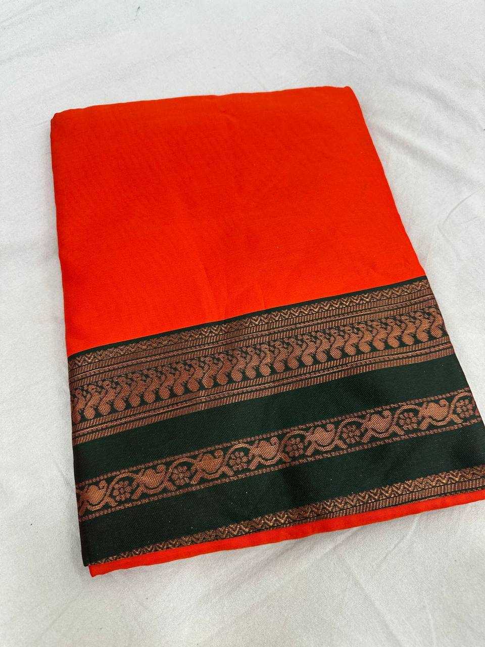 YNF LICHI SILK RIN184 ORANGE PENTHER SILK SAREES WHOLESALE PARTY WEAR SOFT TRADITIONAL ORANGE SILK SAREES MANUFACTURER