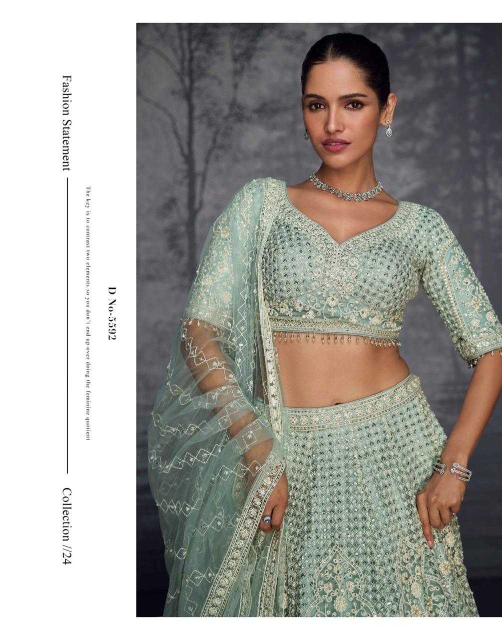 YNF NET SAYURI KESH233 PRESENT 5592 CLOTHING BRANDS WHOLESALE LEHENGA MANUFACTURER