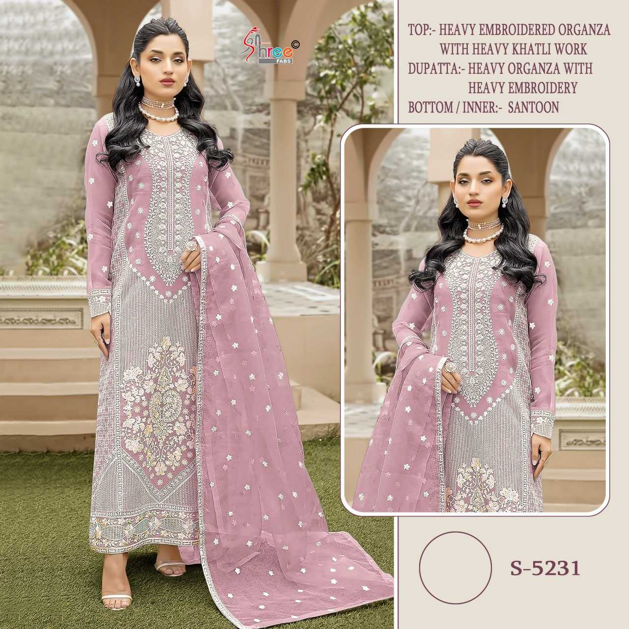 YNF ORGANZA SHREE FABS KESH236 5231 CLOTHING BRANDS WHOLESALE SUIT MANUFACTURER