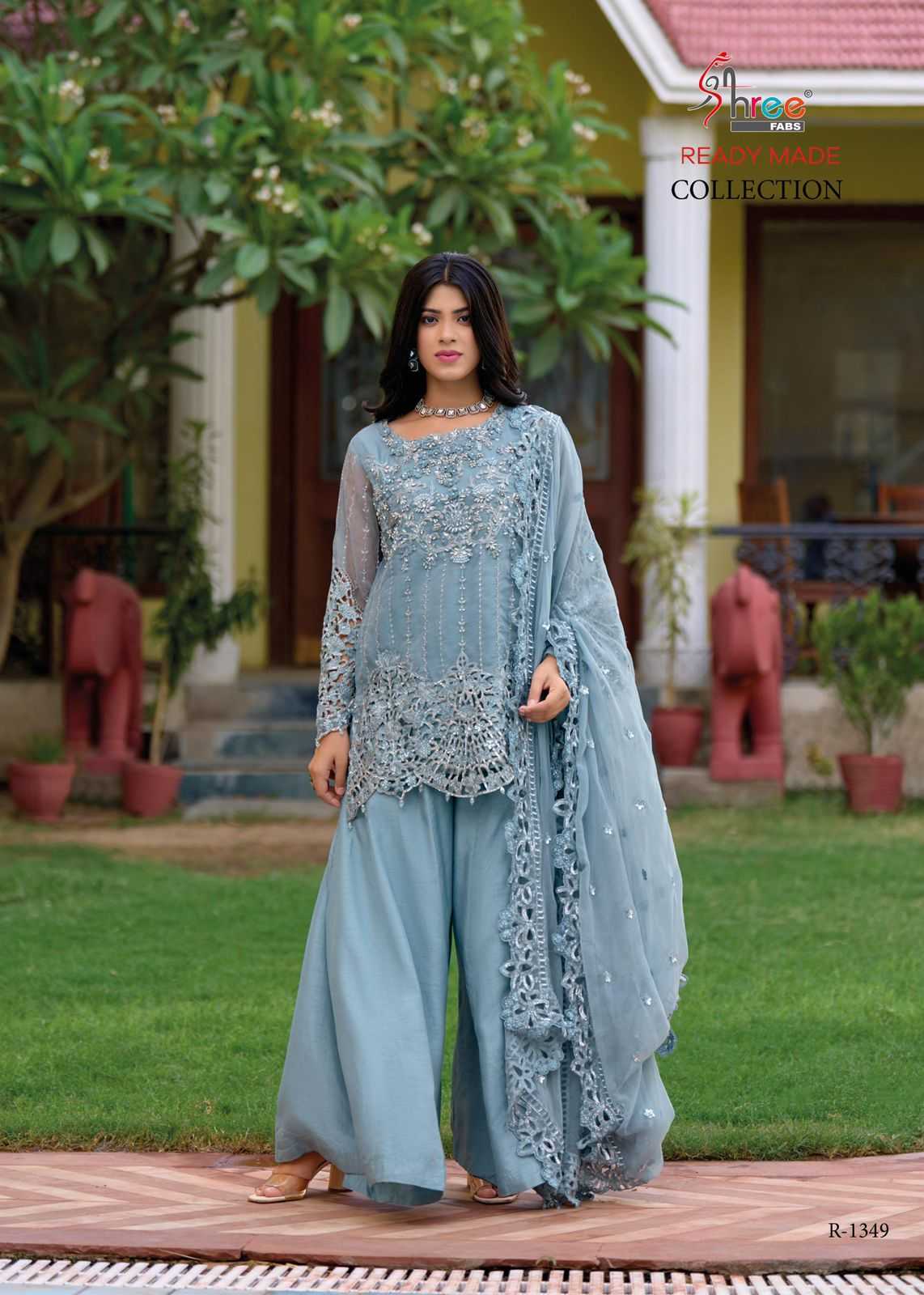 YNF ORGANZA SHREE FABS RIN145 MRD10 CLOTHING BRANDS WHOLESALE SUIT MANUFACTURER