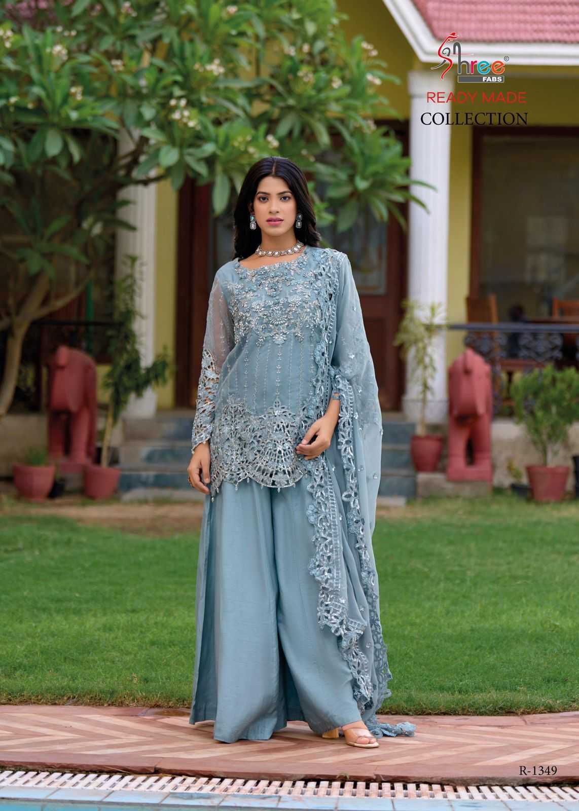 YNF ORGANZA SHREE FABS RIN145 MRD10 CLOTHING BRANDS WHOLESALE SUIT MANUFACTURER