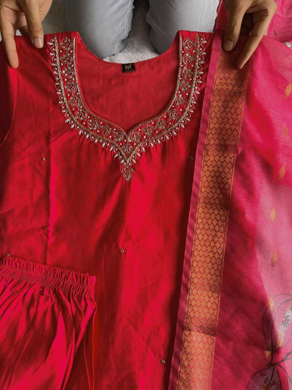 YNF PREMIUM ROMAN SILK KESH234 DSF021 SUITS & DRESSES WHOLESALE RED SALWAR WEDDING SILK SUITS MANUFACTURE