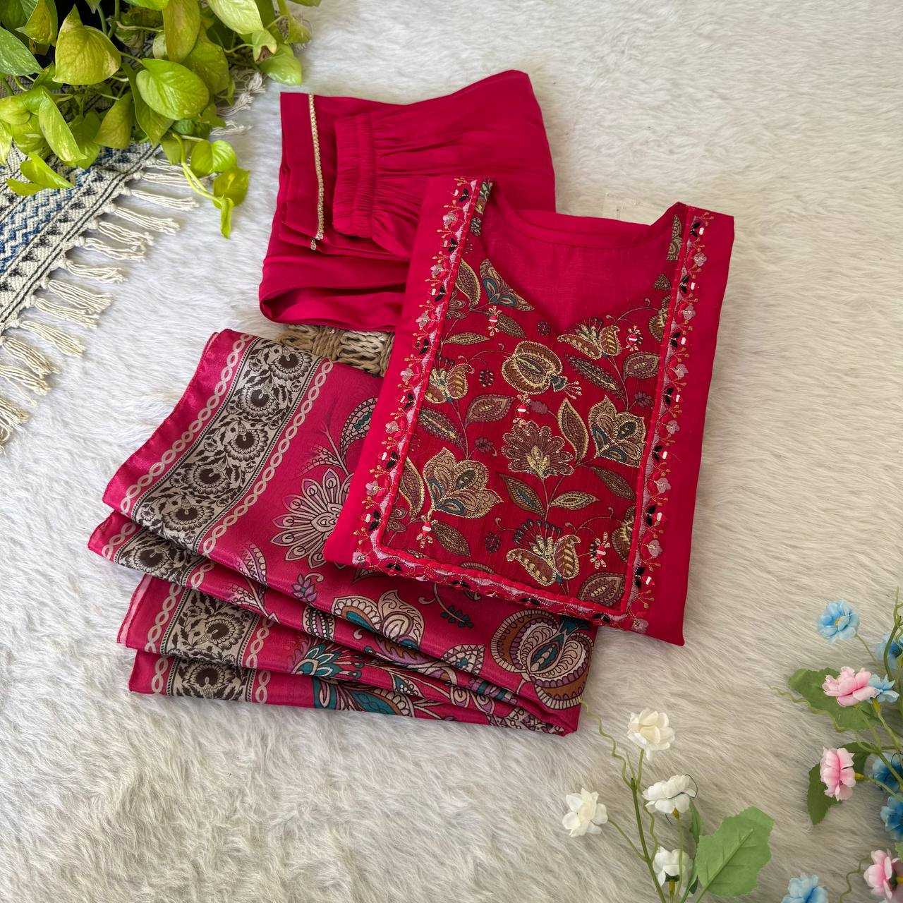 YNF PRMIUM ROMAN SILK KESH240 411 SUITS & DRESSES WHOLESALE LADIES WEDDING SILK PINK SALWAR SUITS MANUFACTURE