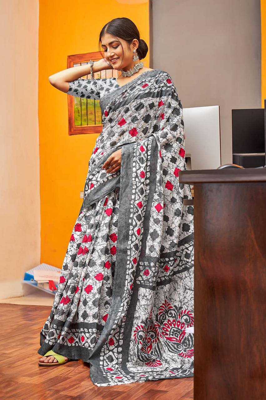 YNF PURE COTTON KESH244  IKKAT FUNDA SAREES WHOLESALE BLOCK PRINTED COTTON LADIES OFFICE WEAR SAREES MANUFACTURER