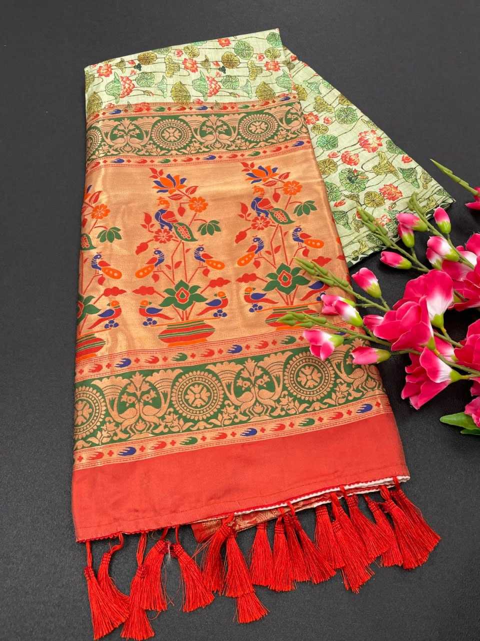 YNF SILK KESH203 MTW51 SILK SAREES WHOLESALE PATOLA ZARIBORDAR KALAMKARI SILK SAREES MANUFACTURER